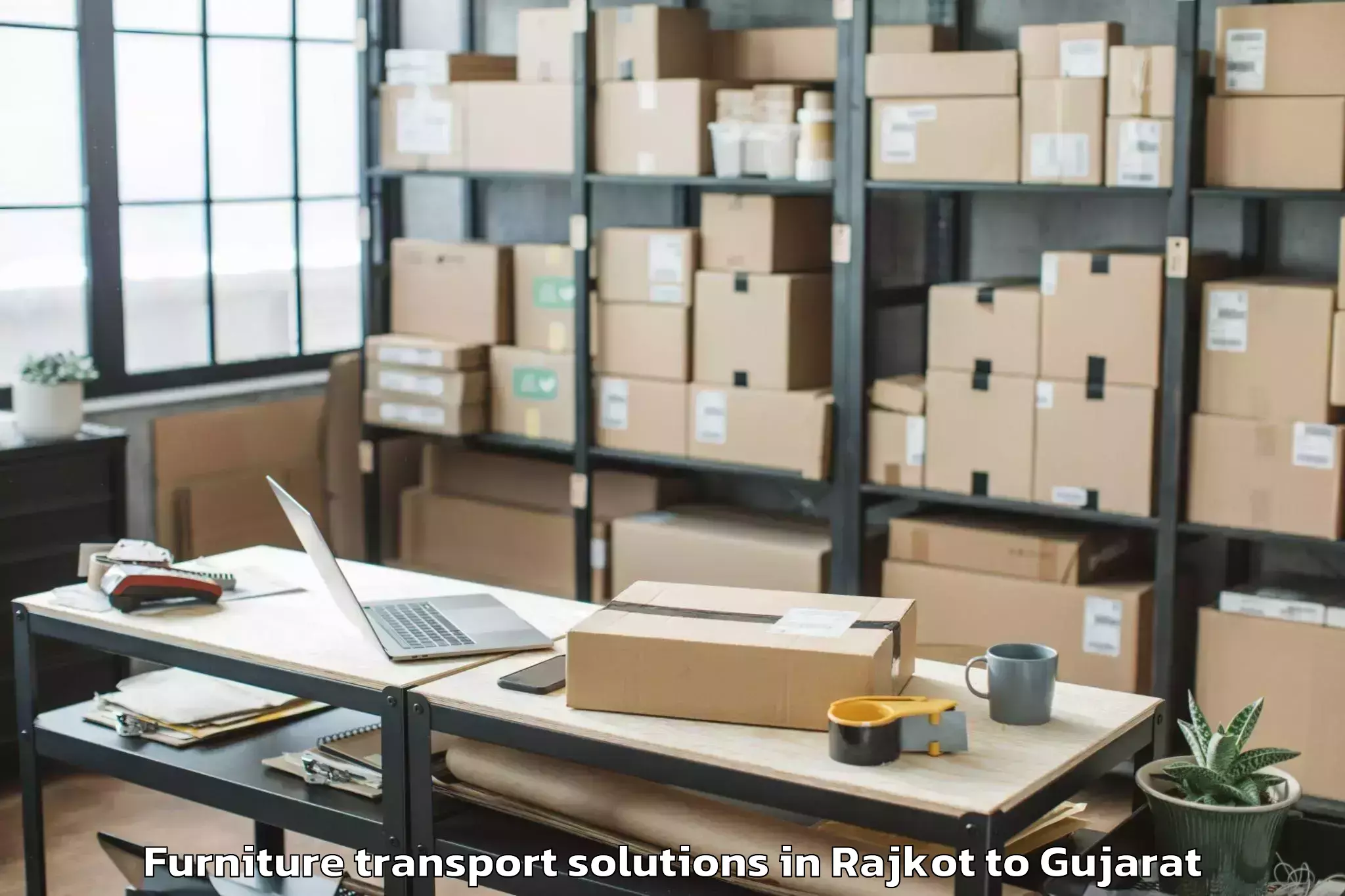 Book Rajkot to Kadi Furniture Transport Solutions Online